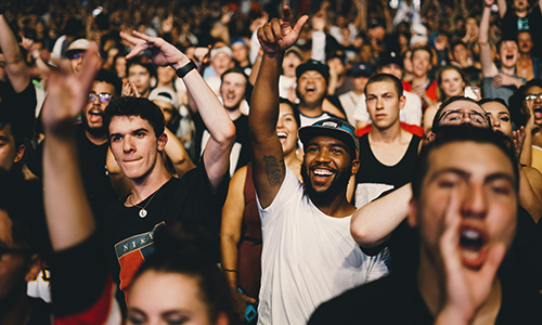 A group of young people at an event